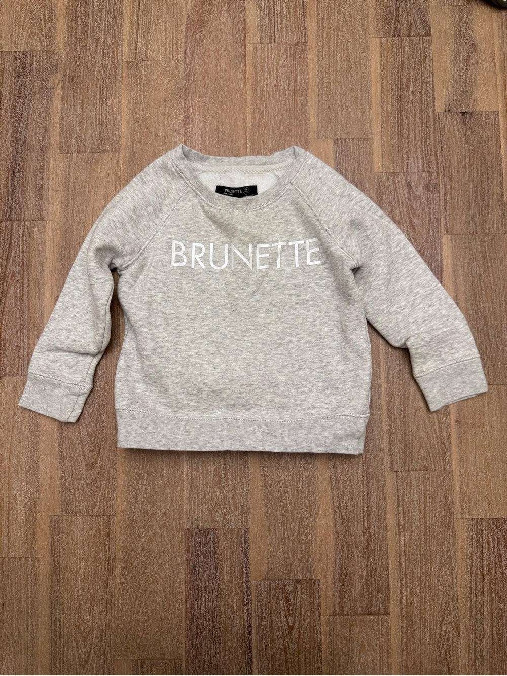 Brunette the Label Girls Toddler Grey Sweatshirt 2-3 Years